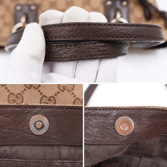 ❌️❌️SOLD❌️❌️BX19 💕 Gucci GG Canvas Interlocking Charm Tote - Picture 9 of 14